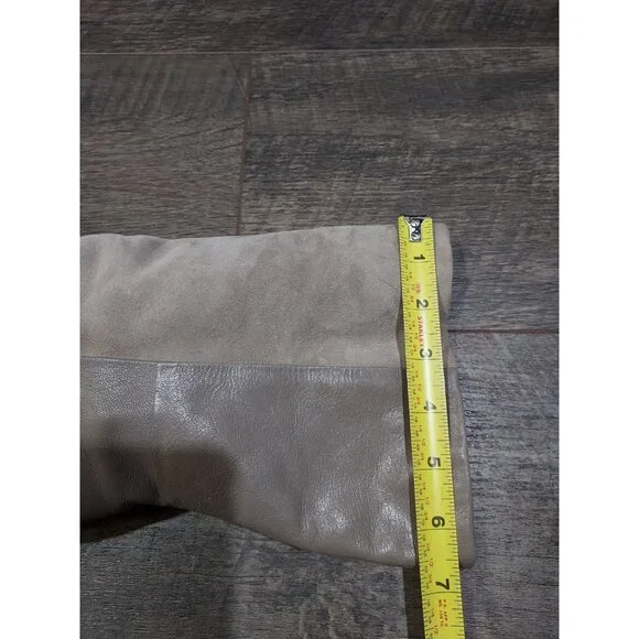 Enzo Angiolini Eabaki Wedge Boots Gray Suede Leather Women 7.5 - Picture 9 of 13